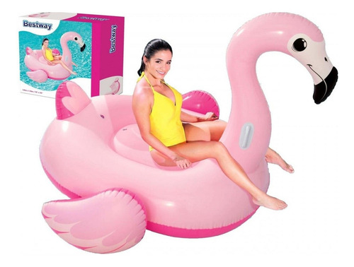 Flamenco Inflable Bestway Gigante + 1 Colchoneta Dona Pile