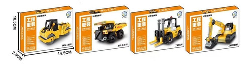 4pcs Vehículos De Construcción Kit De Construcción De