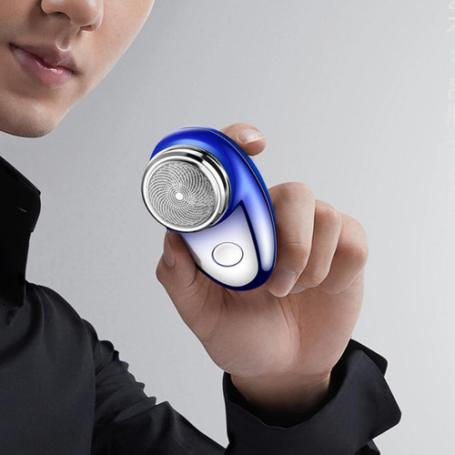 . Mini Afeitadora For Hombres, Depilación Con Degradado Azul