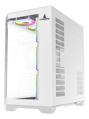 Chasis Iceberg Crystal Edge Blanco X7 Fan Argb Maxi Infinity