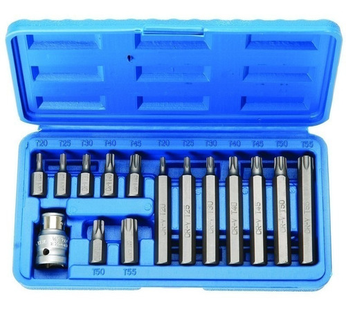 Juego Set De Puntas Torx 15 Piezas Ruhlmann Encastre 1/2''