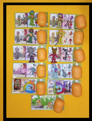 Tortugas Ninja Kinder Sorpresa Coleccion Completa 11 Figuras (Usado)