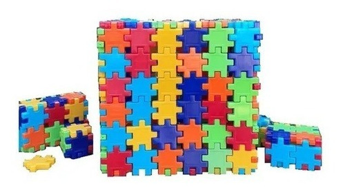 Juego Ladrillos Encastre Cubi Bloques X 96 C/bols Maternelle