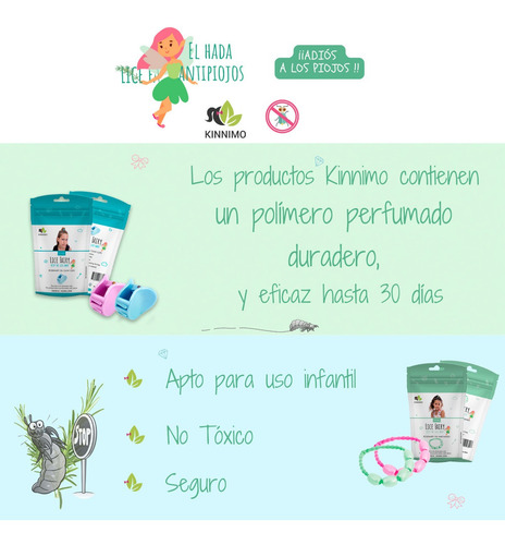 Imagen 3 de 9 de Gomita Antipiojos Natural (romero) - Kinnimo Pack X4 Fucsia