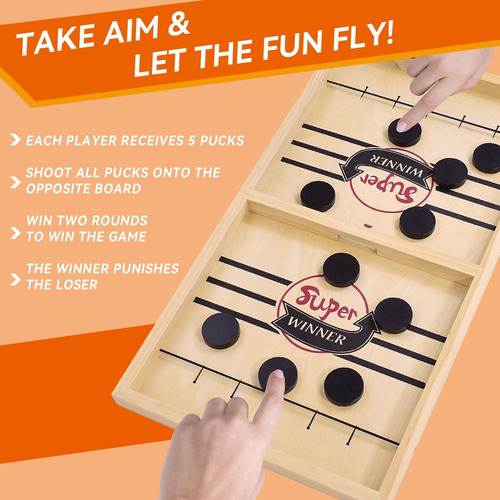 Juego Bakam Super Fast Sling Puck, Portatil De Hockey De ...