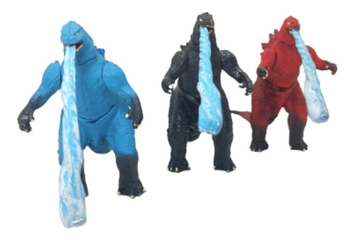 Imagen 2 de 5 de Figuras Godzilla Vs King Kong 3pzs Gojiras Articulables Toho