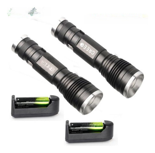 2sets 3 Modos 6000lumen Cree Xml T6 Led Linterna + Baterías 