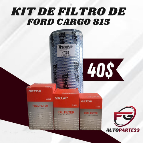 Kit De Filtros Cargo 815 47002 33358 33421 51602