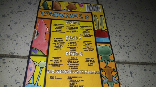 Bob Esponja Temporada 5 Dvd En Español Latino Original 3 Dvd
