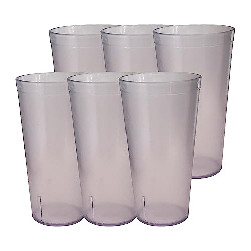 Vasos De Plástico Transparente De 24 Oz, Juego De 6, L...