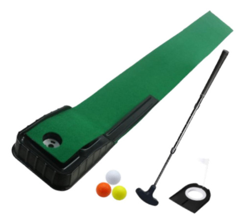 Estera De Golf Con Putter Con 3 Pelotas Con Putter Negro