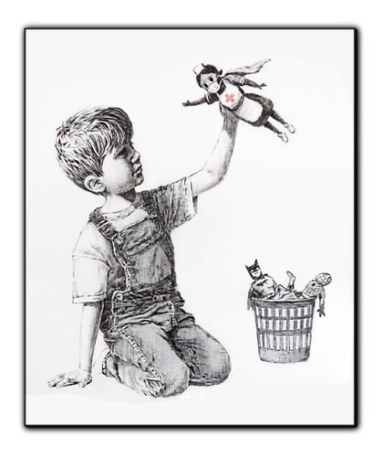 Poster 50x60cm Banksy - Enfermeira - Para Decorar Casa