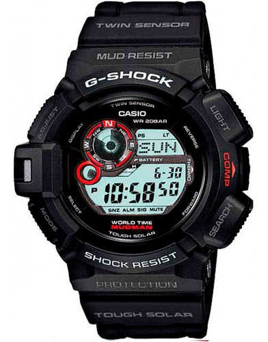 Relógio G-shock Mudman Original G-9300-1dr E Cor Da Correia Preto Cor Do Bisel Preto