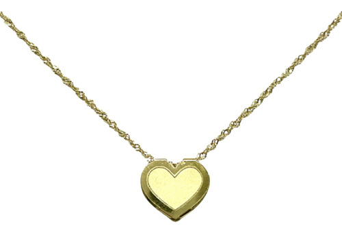 Dije Corazon Oro Pasante 18 Kt Doble Faz Charm Mujer Hombre