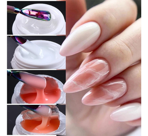 Kit Gel De Construcción Profesional Para Uñas Manicura 4pz