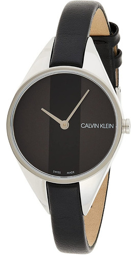 Reloj Calvin Klein  Dama K8p231c1 Cuero Cuarzo Crist Mineral