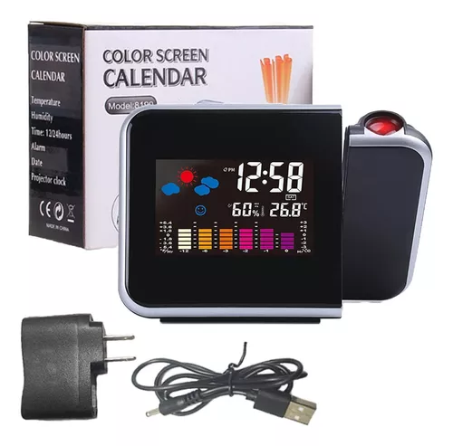 Reloj Proyector Led Despertador Fecha Temperatura + Fuente