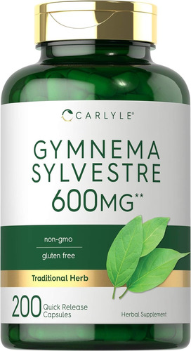 Carlyle Gymnema Sylvestre De 600 Mg Con 200 Cápsulas Sin Sabor
