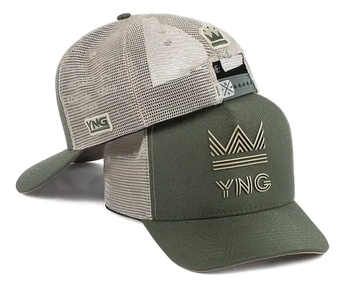 Boné Trucker Young Verde para Adultos Com Ajuste