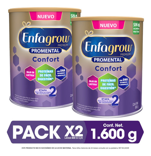 Enfagrow Confort 800gr X 2 Unidades - 1.6 Kg