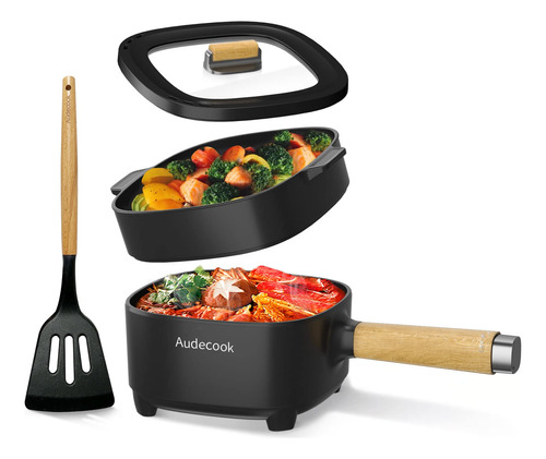 ~? Audecook Olla Caliente Electrica Con Vaporizador 2l, Sart