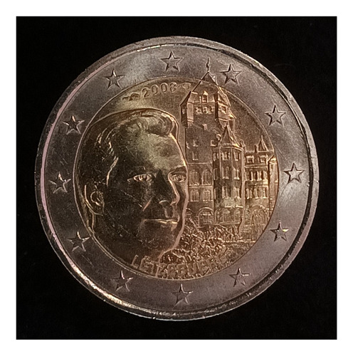 Luxemburgo 2 Euros 2008 Sc Km 96 Gran Duque Enrique I