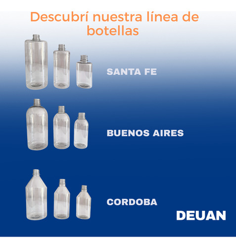 Botella Plastica Incoloro Pet 1 Litro Pack 200 Und