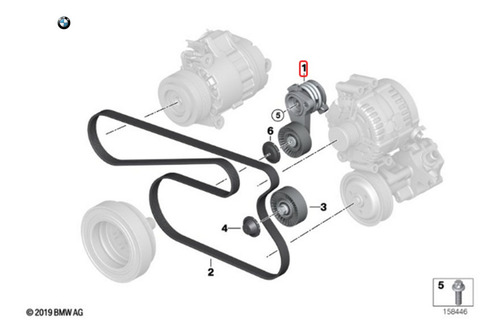 Imagen 2 de 3 de Tensor Poli V Bmw X3 E83 Lci X3 3.0i N52n