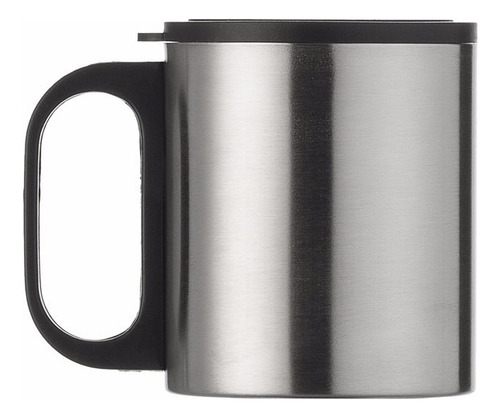 Caneca De Inox Com Tampa De Plástico, 180 Ml