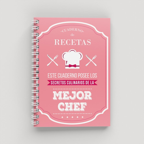 Recetario Cuaderno Para Recetas Cocina Cocinero Chef Regalo