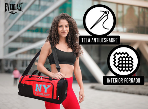 Imagen 4 de 10 de Bolso Everlast Deportivo Gym Viaje Reforzado Grande New! Tsr