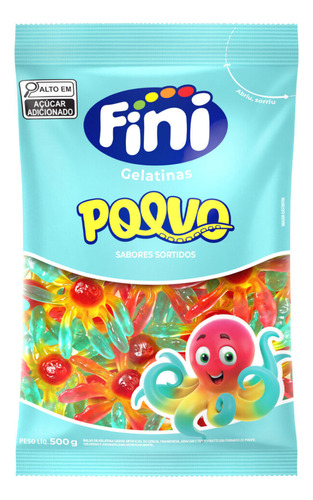 Fini Bala Gelatina Polvo 500g Jelly Octopus Sabores Sortidos