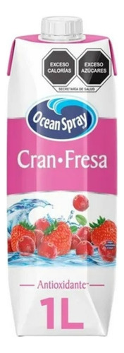 7 Pza Bebida Ocean Spray Arandano Y Fresa 1 L