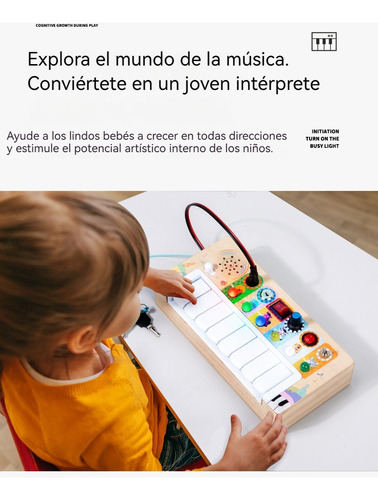 Juguete De Madera Para Niños Piano Electrónico Hands On