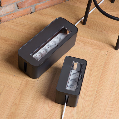 Cajas Para Ocultar Cables Caja Organizadora De Cables Color Gris Oscuro