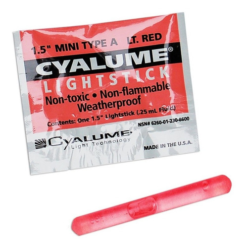 Cyalume Mini Baston De Luz Quimica De Grado Militar 15 Pulga