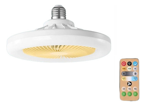 Lámpara Led E27 Para Ventilador De Techo, Control Remoto, 3