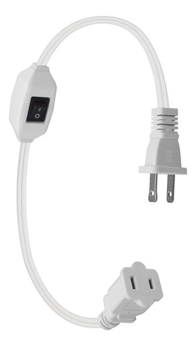 Cable De Extensión De 12,6 Con Interruptor, Enchufe De Ca