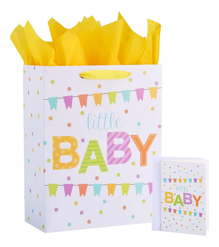 Suncolor Bolsa De Regalo Grande De 13 Pulgadas Para Baby Sho