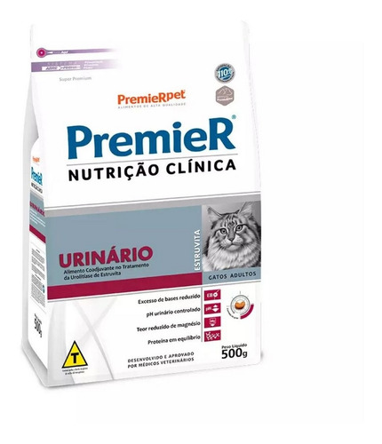 Ração P/ Gato Nutrição Clinica Urinario Estrut. 500g Premier