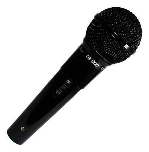 Microfone Leson Mc-200 Dinamico Profissional Novo Preto