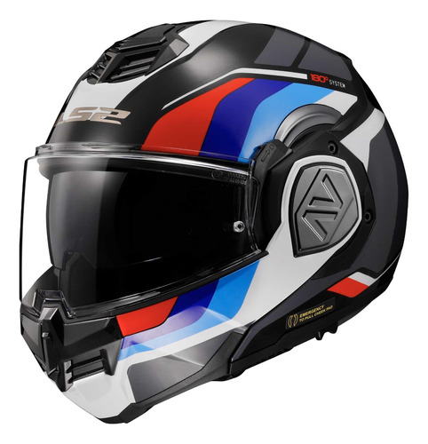 Casco Abatible Ls2 Ff906 Advant Sport Negro / Azul / Rojo 