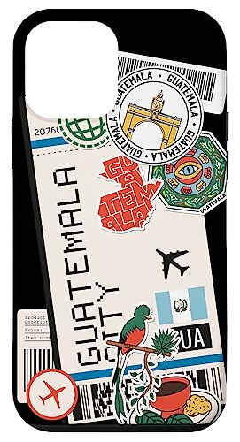 Funda Para iPhone 12 Mini Guatemala City Airplane Ticket-02