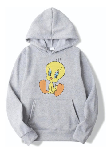 Buzo Hoodie Canguro Tweety Piolin Looney Tunes Niño Niña