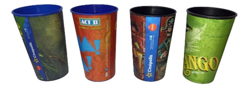 Vasos Rango, Chavo Del 8, Piratas Y El Reino Sec Lote 4 Pzas (Usado)