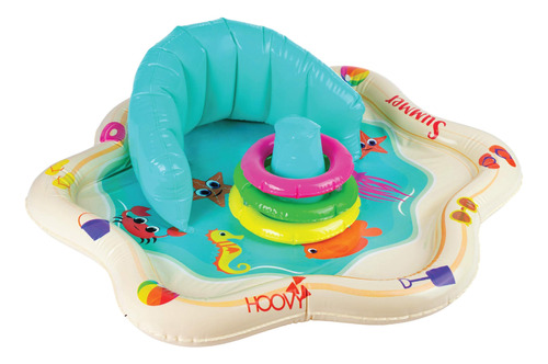 Tapete Inflable Para Beb Con Respaldo Y Divertidos Anillos A