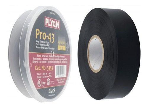 Cinta Aislante Profesional Pvc 19mmx20m Negro