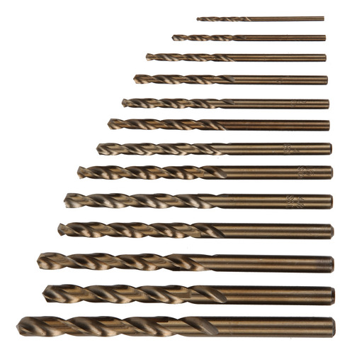 Juego De 13 Brocas Twist Drill Que Contienen Cobalto, Multif