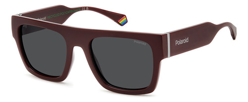 Lentes De Sol Polaroid Unisex Pld 6224/s/x 207382lhf54m9 Diseño Vino
