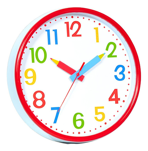 Reloj Pared Lúdico Infantil Didáctico Aprendizaje 25x4,5 Cms